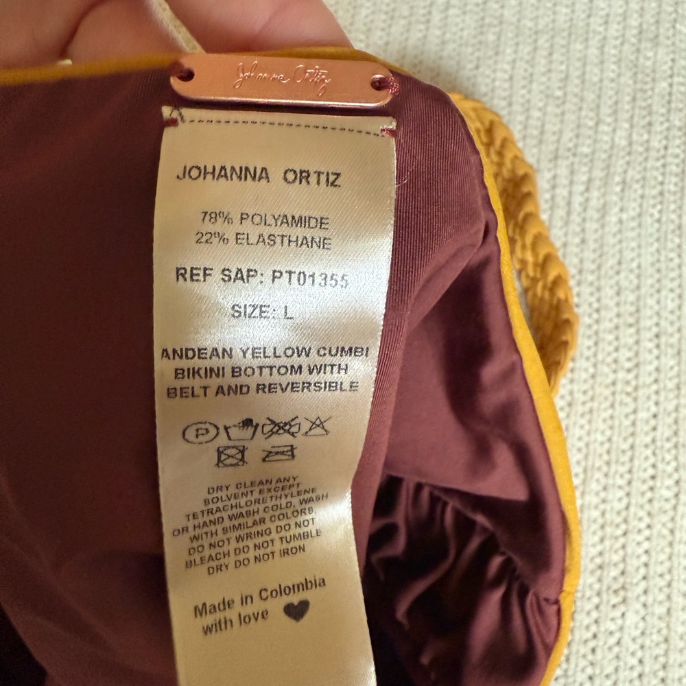 Johanna Ortiz Andean Cumbi Reversible Bikini Bottom NWT Large Swimwear - Picture 6 of 7
